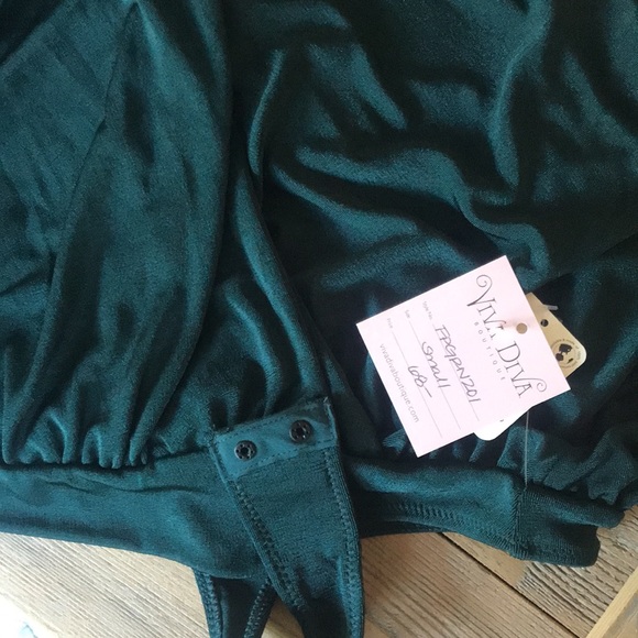 NWT Free People Emerald Green Bodysuit, Small - Picture 5 of 5